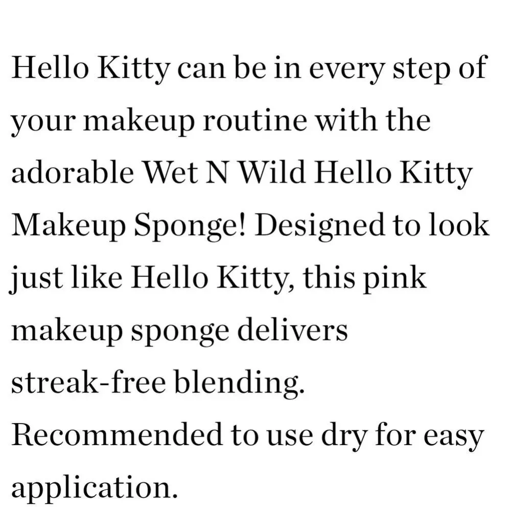 Wet-N-Wild X Hello Kitty‎ Cosmetic Sponge